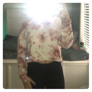 tie dye cropped sweatshirt